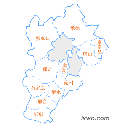 河北省行政区划地图