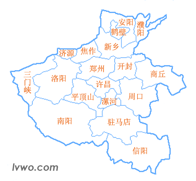 河南省行政区划地图