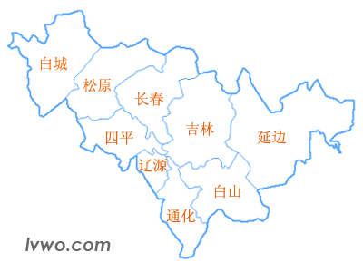 吉林省行政区划地图