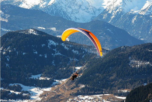 瑞士卢达本纳山谷之滑翔伞运动