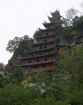 长江三峡·石宝寨风景图